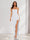 Sheath/Column Strapless Ruffle Slit Maxi Dresses Long Bridesmaid Dresses