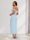 Sheath/Column Ruffle Off-the-Shoulder Maxi Dresses Long Bridesmaid Dresses