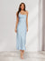 Sheath/Column One-Shoulder Ruffle Maxi Dresses Long Bridesmaid Dresses