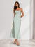 Sheath/Column One-Shoulder Ruffle Maxi Dresses Long Bridesmaid Dresses