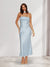 Sheath/Column Halter Sleeveless Maxi Dresses Long Bridesmaid Dresses