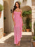 Sheath/Column Straps Asymmetrical Ruffle Maxi Dress Long Prom Dresses with Sash