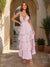 A-Line/Princess Plunging V-Neck Lace-Up Tieredd Ruffle Maxi Dress Long Prom Dresses
