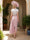 Sheath/Column Scoop Neck Keyhole Midi Dress Mother of the Bride Dresses with Pearls
