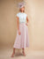 A-Line/Princess Beaded Scoop Neck Keyhole Midi Dress Mother of the Bride Dresses