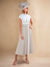 A-Line/Princess Beaded Scoop Neck Keyhole Midi Dress Mother of the Bride Dresses
