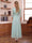 A-Line/Princess Illusion V-Neck 3/4 Sleeves Asymmetrical Mother of the Bride Dresses With Sequins
