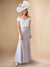 Trumpet/Mermaid Off-the-Shoulder Beaded Maxi Dress Mother of the Bride Dresses