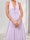 A-Line/Princess V-Neck Ruched Long Bridesmaid Dresses with Side Slit