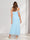 Sheath/Column Asymmetrical Neck Bridesmaid Dresses with Side Slit & Ruffles