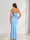 Sheath/Column Spaghetti Straps Ruched Bridesmaid Dresses with Knot & Lace-Up