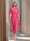 Sheath/Column Boat Neck Short Sleeves Wedding Guest Dresses with Sash