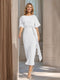 Sheath/Column Boat Neck Short Sleeves Wedding Guest Dresses with Sash