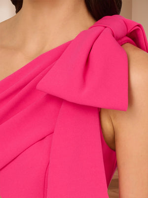 Sheath/Column One-Shoulder Bow Maxi Dress Long Mother of the Bride Dresses