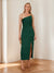 Sheath/Column One-Shoulder Ankle-Length Pleated Mother of the Bride Dresses with Split Side
