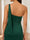 Sheath/Column One-Shoulder Ankle-Length Pleated Mother of the Bride Dresses with Split Side