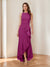 Trumpet/Mermaid Crew Neck High Low Ruched Mother of the Bride Dresses with Ruffles