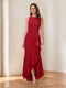 Trumpet/Mermaid Crew Neck High Low Ruched Mother of the Bride Dresses with Ruffles