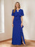 Trumpet/Mermaid Square Neck V-Neck Ruched Mother of the Bride Dresses with Jacket & Cascade Ruffle