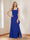 Trumpet/Mermaid Square Neck V-Neck Ruched Mother of the Bride Dresses with Jacket & Cascade Ruffle