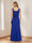 Trumpet/Mermaid Square Neck V-Neck Ruched Mother of the Bride Dresses with Jacket & Cascade Ruffle
