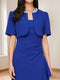 Trumpet/Mermaid Square Neck V-Neck Ruched Mother of the Bride Dresses with Jacket & Cascade Ruffle