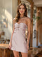 Sheath/Column Sweetheart Keyhole Lace-Up Pleated Party Dresses Short Homecoming Dresses