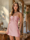 Sheath/Column Sweetheart Keyhole Lace-Up Pleated Party Dresses Short Homecoming Dresses
