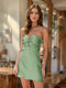Sheath/Column Sweetheart Keyhole Lace-Up Pleated Party Dresses Short Homecoming Dresses