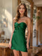 Sheath/Column Sweetheart Keyhole Lace-Up Pleated Party Dresses Short Homecoming Dresses