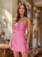 Sheath/Column Sweetheart Keyhole Lace-Up Pleated Party Dresses Short Homecoming Dresses