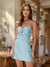 Sheath/Column Sweetheart Keyhole Lace-Up Pleated Party Dresses Short Homecoming Dresses