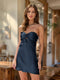 Sheath/Column Sweetheart Keyhole Lace-Up Pleated Party Dresses Short Homecoming Dresses