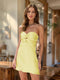 Sheath/Column Sweetheart Keyhole Lace-Up Pleated Party Dresses Short Homecoming Dresses