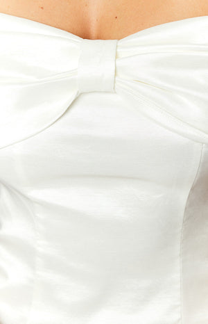 Sheath/Column Off-the-Shoulder Bow Bust Mini Dresses Short Homecoming Dresses