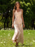 A-Line/Princess Chic Spaghetti Straps Floor-Length Ruched Maxi Wedding Guest Dresses