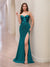 Trumpet/Mermaid Sweetheart Beading Sequins Long Prom Dresses with Split Side