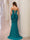 Trumpet/Mermaid Sweetheart Beading Sequins Long Prom Dresses with Split Side