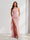 Sheath/Column Strapless Pleated Ruffle Maxi Bridesmaid Dresses with Split Side