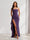 Sheath/Column Strapless Pleated Ruffle Maxi Bridesmaid Dresses with Split Side