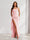 Sheath/Column Strapless Pleated Ruffle Maxi Bridesmaid Dresses with Split Side