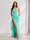 Sheath/Column Strapless Pleated Ruffle Maxi Bridesmaid Dresses with Split Side