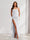 Sheath/Column Strapless Pleated Ruffle Maxi Bridesmaid Dresses with Split Side