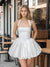 A-Line/Princess Halter Mini Classical Homecoming Dresses with Pleats