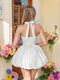 A-Line/Princess Halter Mini Classical Homecoming Dresses with Pleats