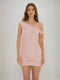 Sheath/Column Off-the-Shoulder Ruched Short Homecoming Dresses with Ribbon