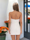 Sheath/Column Strapless Short/Mini Elegant Homecoming Dresses with Bowknot