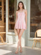 A-Line/Princess Spaghetti Straps Short/Mini Ruched Homecoming Dresses with Sequins