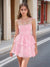 A-Line/Princess Spaghetti Straps Short Gorgeous Homecoming Dresses with Ruffles