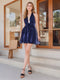 A-Line/Princess Halter Short/Mini Elegant Homecoming Dresses with Ruffles & Bow Belt